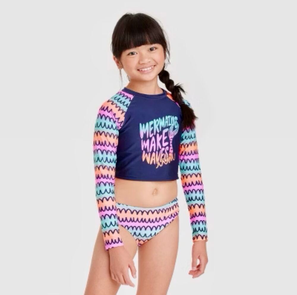 Cat & Jack Swim Long Sleeve Bikini Set